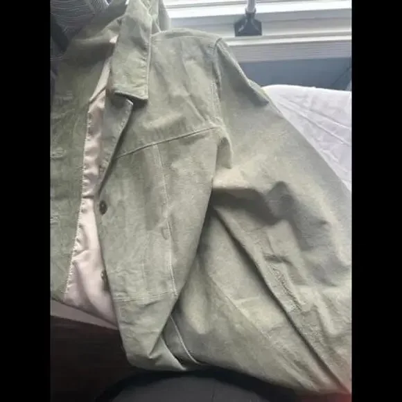 EUC Vintage 100% Suede Leather Grey Jacket, Size Medium - Picture 4 of 6